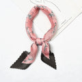 Pink Plisse Twill Scarf | Zebra Print Neckerchief