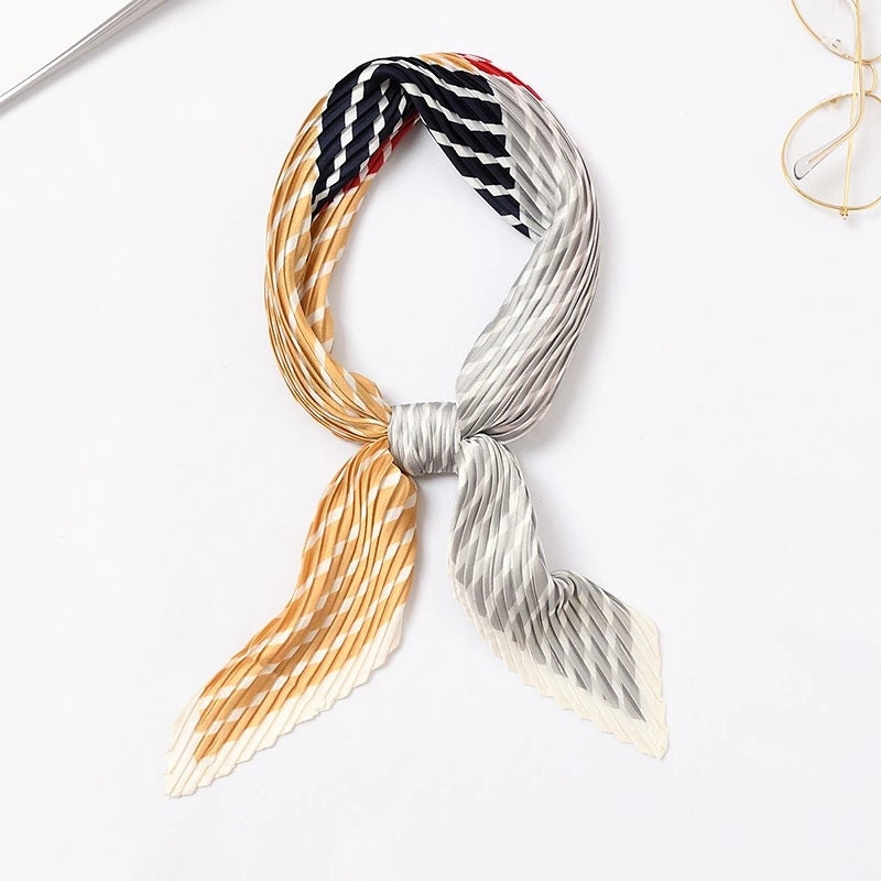 Cordoba Pleated Plisse Bandana | Silky Twill Neckerchief