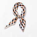 The Plaid Bandana | Hair Scarf | Silky Neckerchief | Fashion Face Mask | Twill | Pleated | Plisse Scarf