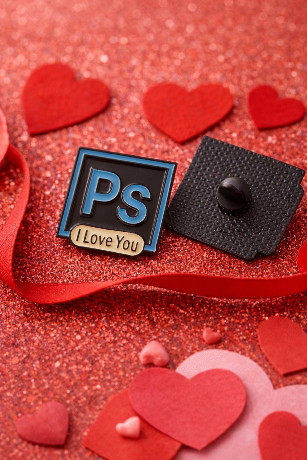 PS I Love You Enamel Pin | Funny Valentine Gift for Designer